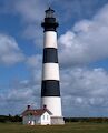 Fyrtårnet på Bodie Island blev bygget i 1872 og er 48 m højt.