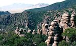 Chiricahua National Monument dækker et område på godt 48 km².