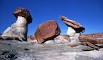 Flere hoodoos nær 'Blue Pools Mesa'.