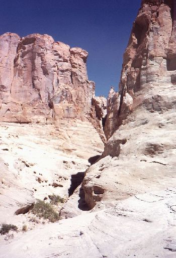 Looking into a side canyon