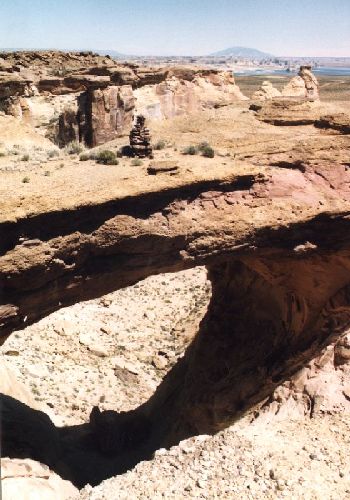 Blue Pools Arch from above