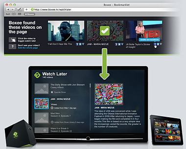 Boxee Bookmarklet