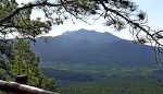 Herfra er der en flot udsigt over sletten ved El Paso til Cumbre Vieja med den prominente top, Pico Birigoya.