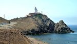 Fyrtårnet ved Cabo de Gata. Las Sirenas er på den anden side. Vi snorkler ved Corralete Beach, hvor billedet er taget fra.