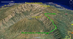 Cumbre Nueva fra vestsiden. 15 km med en højdeforskel på 1140 m.