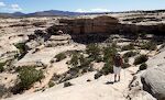 Sipapu Bridge er den største af de tre stenbuer i Natural Bridges NM, og vi er nu startet på den stejle sti, der går ned til buen.