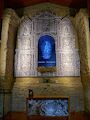 På altertavlen i den gamle kirke kører der en video, som bl.a. fortæller historien om 'Vor Frue fra Meritxell'.