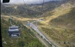 Udsigt tilbage mod kabelbanestationen.