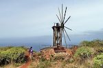 Undervejs kommer vi forbi denne gamle vindmølle. Dem er der mange af på La Palma.