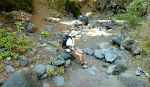 Vores rute går rundt om Barranco de Izcagua. Her går vi igennem den øverste del af kløften.