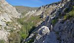 Vi nærmer os bunden af Barranco del Pueblo, hvor der gror en masse træer. Vi nærmer os bunden af Barranco del Pueblo, hvor der gror en masse træer.