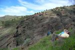 Vi holder hvil på kanten af Barranco de Garome.