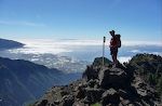 Skiltet siger 'Parque Nacional'. Øen i horisonten er El Hierro.