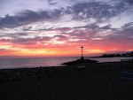 Solnedgang set fra Playa de las Vistas.