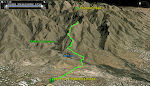 Vi bestiger Blackett's Ridge i Sabino Canyon, en tur på ca. 10 km med en stigning på 530 m over godt 3 km.