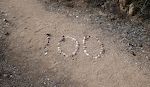På vejen tilbage ser vi dette 100-tal, som indikerer, at vi befinder os 100 miles fra starten af Pacific Crest Trail (PCT) på den mexicanske grænse. PCT går fra Mexico til Canada og er ialt 2650 miles eller 4265 km lang.